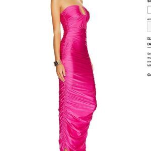 Baobab Collection Fuchsia Dress - Size Medium - LIKE NEW - Strapless - Rouched